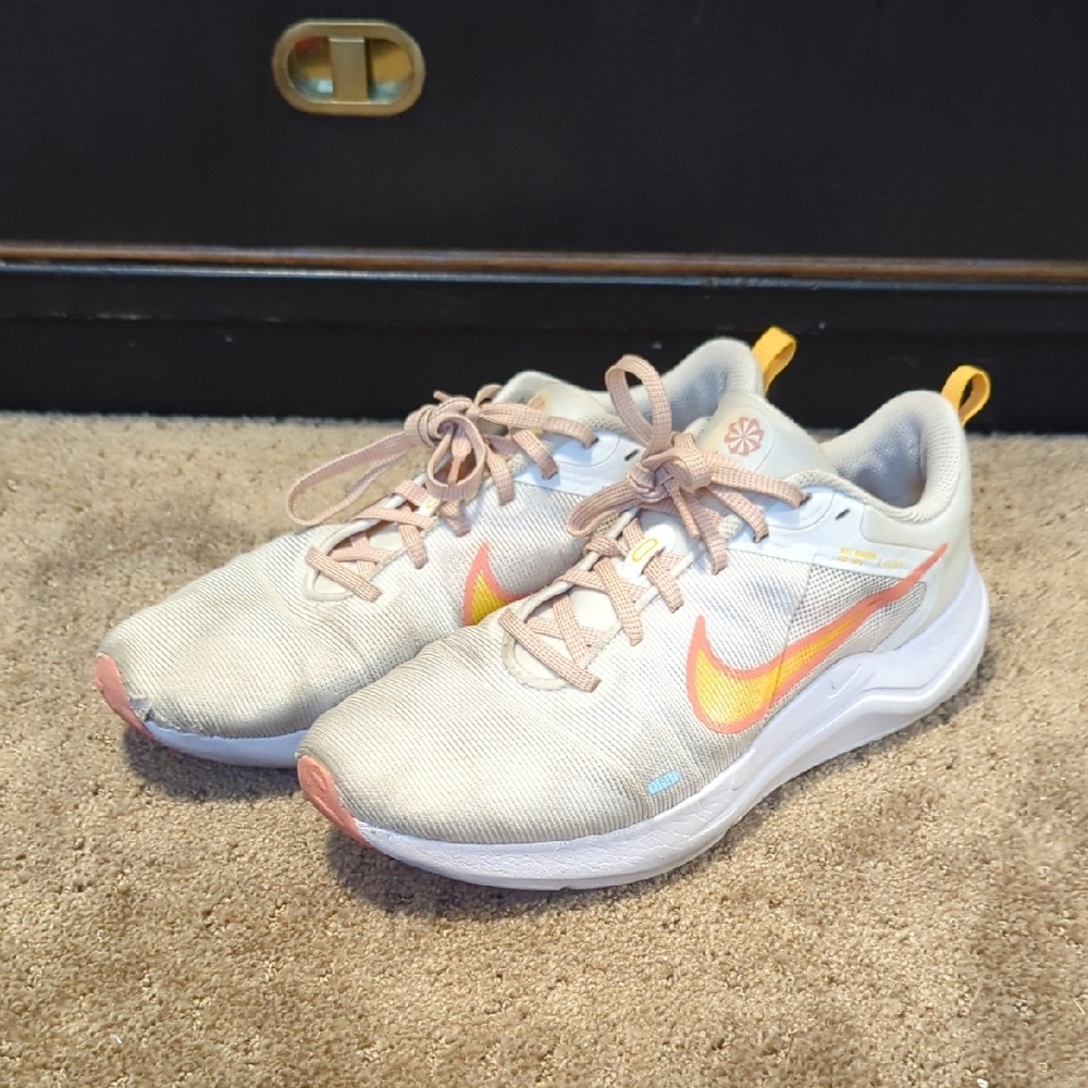 Nike Women's Athletic Shoes- White and Orange